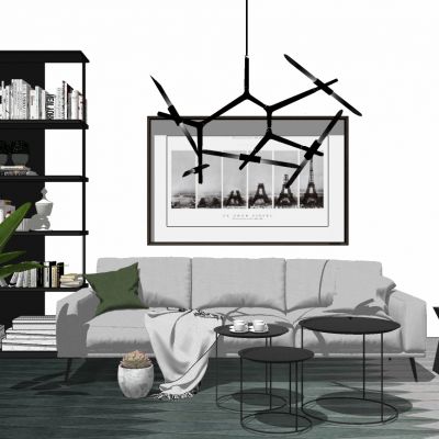 北欧现代多人沙发