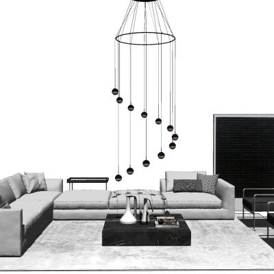 北欧现代多人沙发