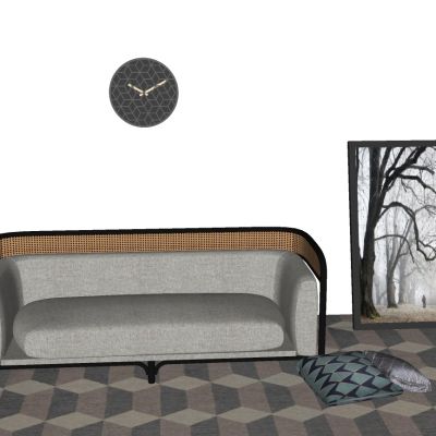 新中式轻奢双人沙发