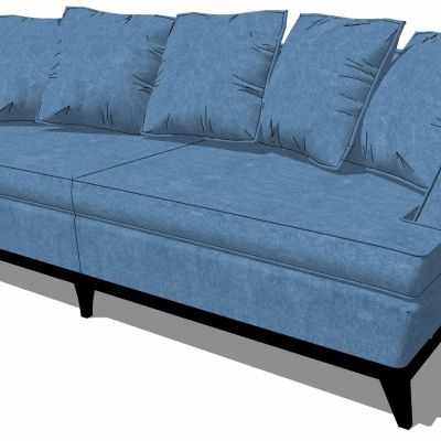 地中海欧式单体沙发