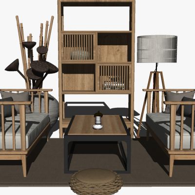 新中式东南亚沙发