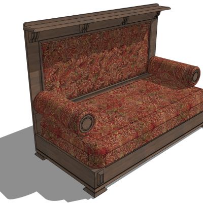 欧式美式古典实木沙发