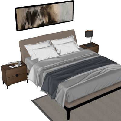 现代简约双人床