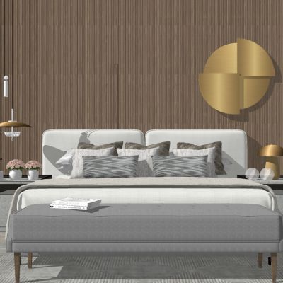 现代轻奢北欧双人床