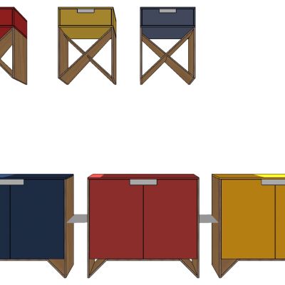 现代工业风简约床