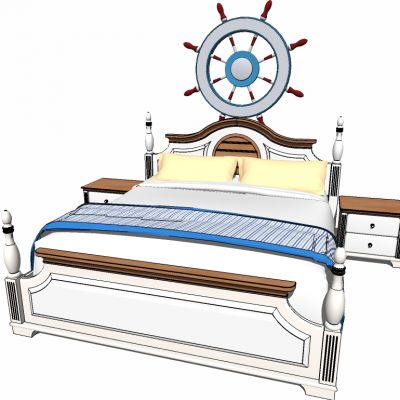 地中海欧式双人床