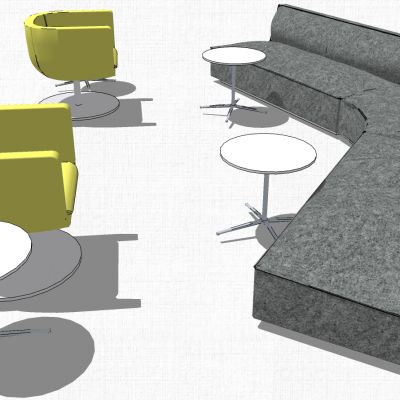 现代办公休闲等候区沙发茶几休闲椅子组合