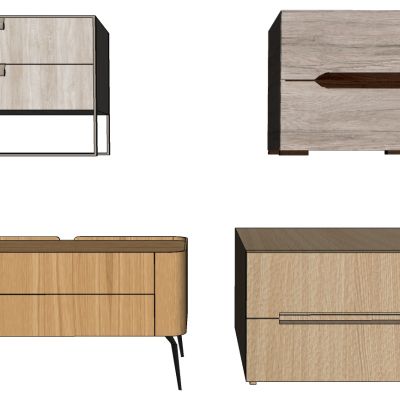 现代北欧实木床