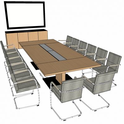 现代办公家具会议室桌椅子