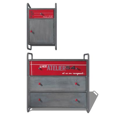 现代工业风金属床