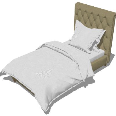 现代简约单人床