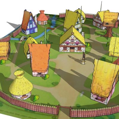 动画场景农场玩具