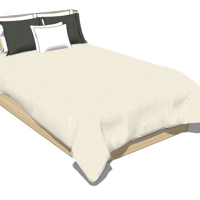 日式实木单人床