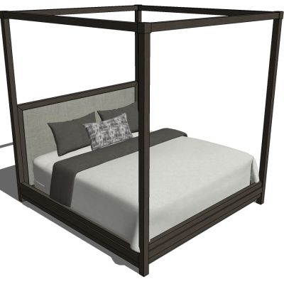 新中式东南亚架子床