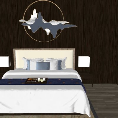 新中式实木双人床