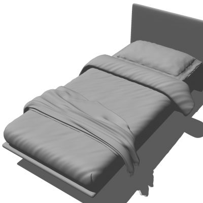 现代简约单人床