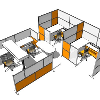 现代办公桌椅员工工位