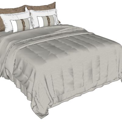 简欧式美式双人床