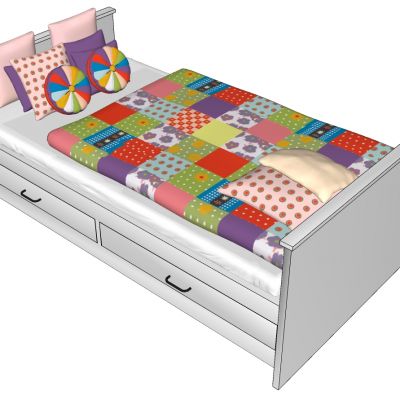 现代简约单人床