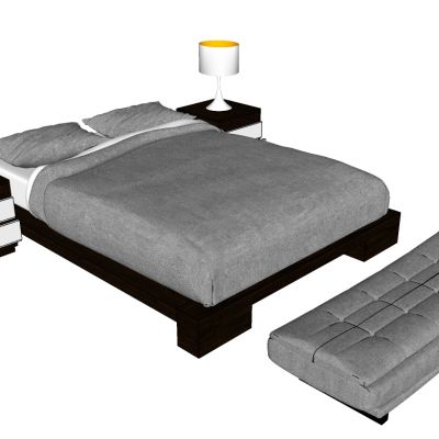 北欧现代双人床