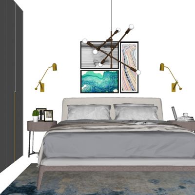 北欧现代双人床