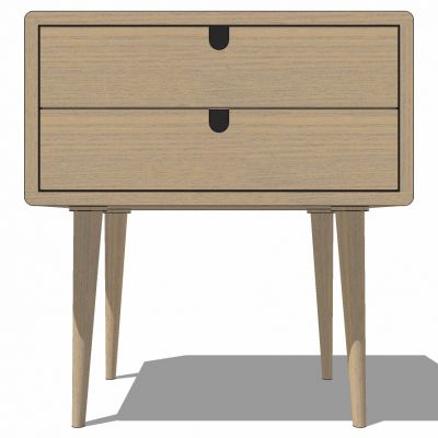 北欧现代实木床