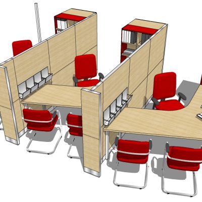 现代办公桌椅员工工位