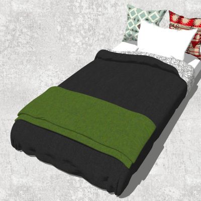 现代简约单人床