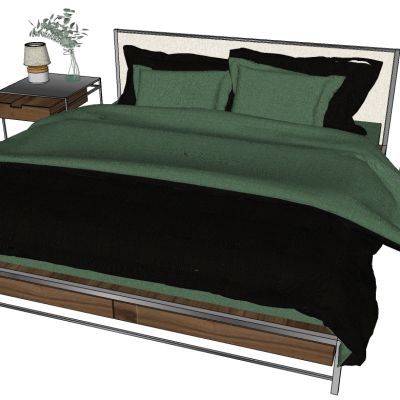 北欧现代双人床