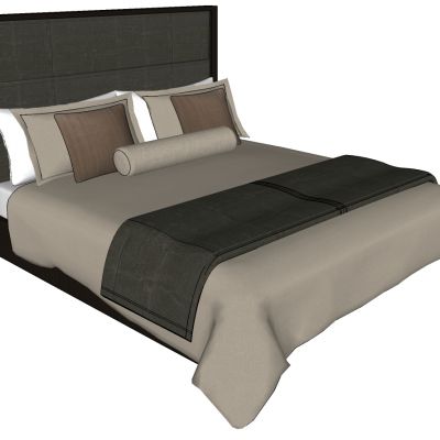 简欧式软体现代双人床