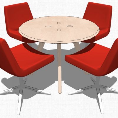 现代北欧圆形休闲洽谈桌椅子