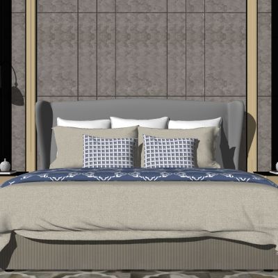 简欧式卧室双人床