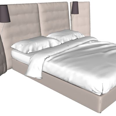 简欧式软体现代双人床