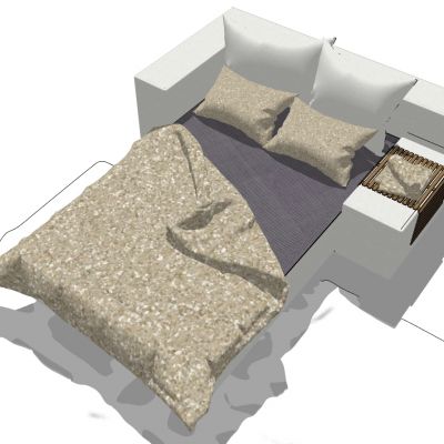 现代简约双人床