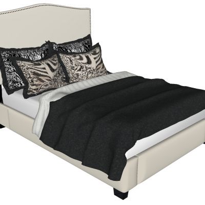 简欧式美式双人床