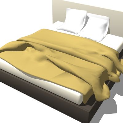 现代实木双人床