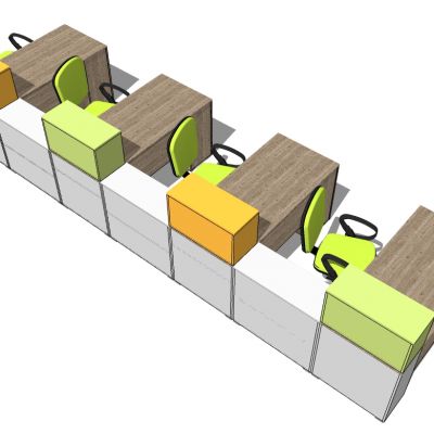 现代办公桌椅员工工位