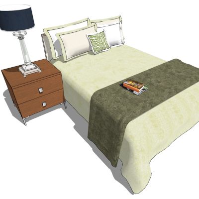 现代简约单人床