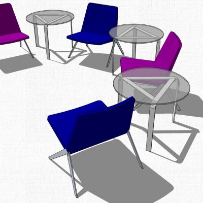 现代北欧圆形休闲洽谈桌椅子