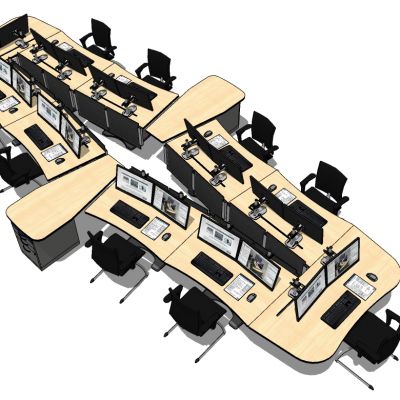 现代办公桌椅员工工位
