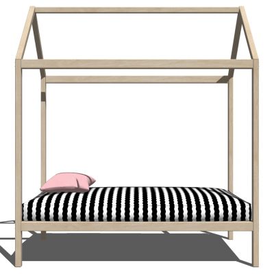 现代北欧实木婴儿床