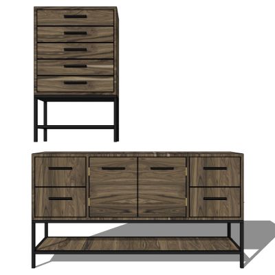 现代北欧简约实木床