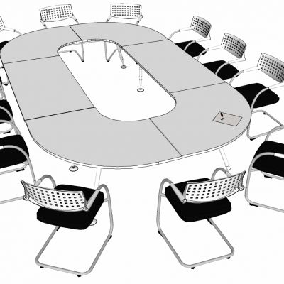 现代办公家具会议室会议桌椅子