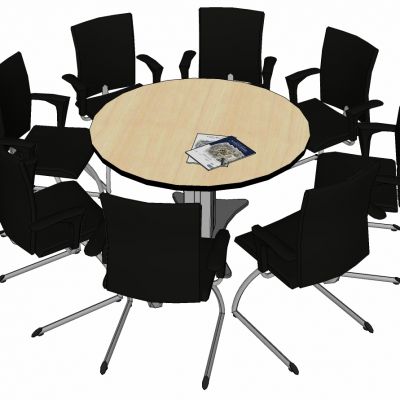 现代办公家具圆形会议桌椅子