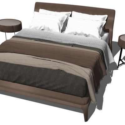 北欧现代双人床