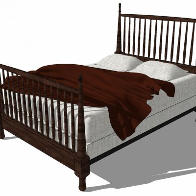 美式欧式古典实木床