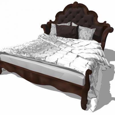 美式欧式古典实木床