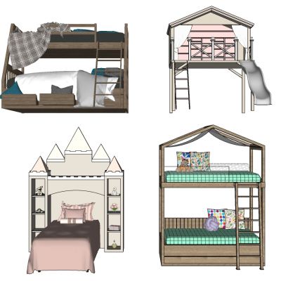 欧式美式北欧简约儿童房