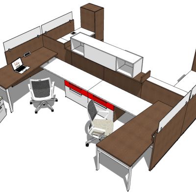 现代办公桌椅员工工位