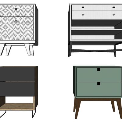 现代北欧新中式简约床